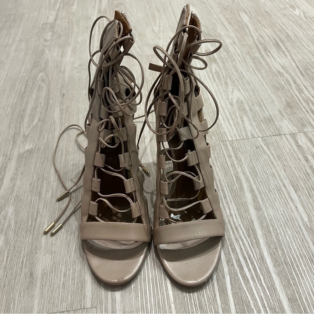 Aquazurra Amazon 105 Nude Heels 37.5 - Picture 5 of 7